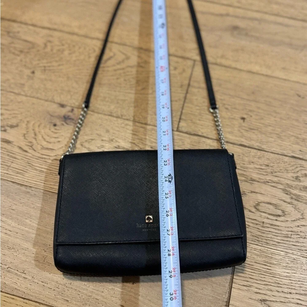 Kate Spade Saffiano Black Leather Crossbody‎ Purse